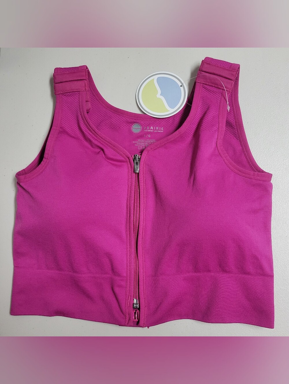 Prairie NWT Hugger Prima Compression Bra Size Large.